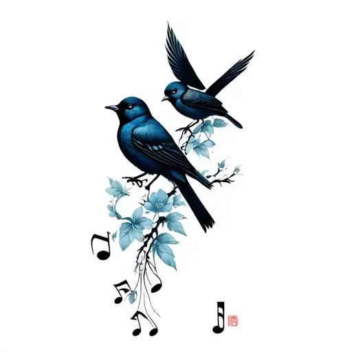 3 Birds Music Notes