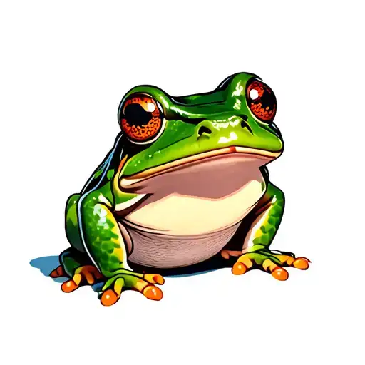 Old Japanese Version Cartoony Frog