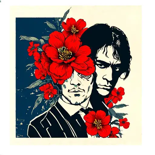 Pulp Fiction Collage Tattoo Design