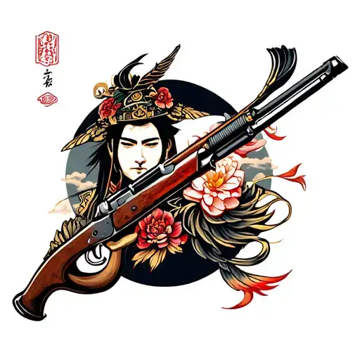 Marksman Tattoo Design Combining Elements