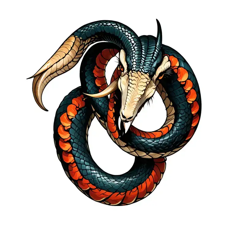 Snake With A Goat's Horns