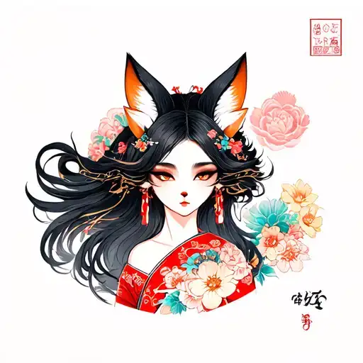 Mythological Fox Girl
