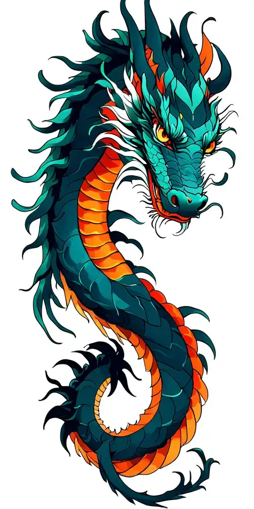 Dragon And Back Ground