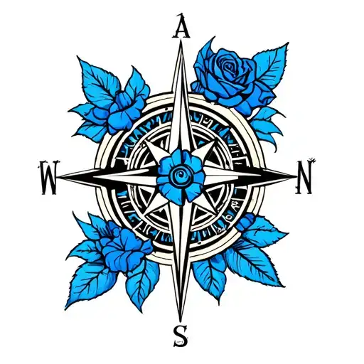 Blue Rose Gemini Compass