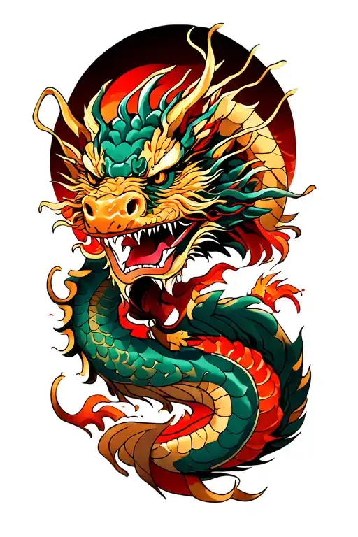 Dragon And Samurai Warrior