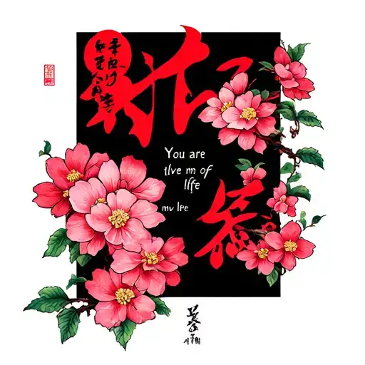 Kevin You Are The Love Of My Life In Japanese With Sakura Flowers