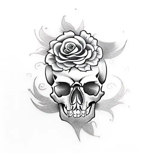Skull With Roses