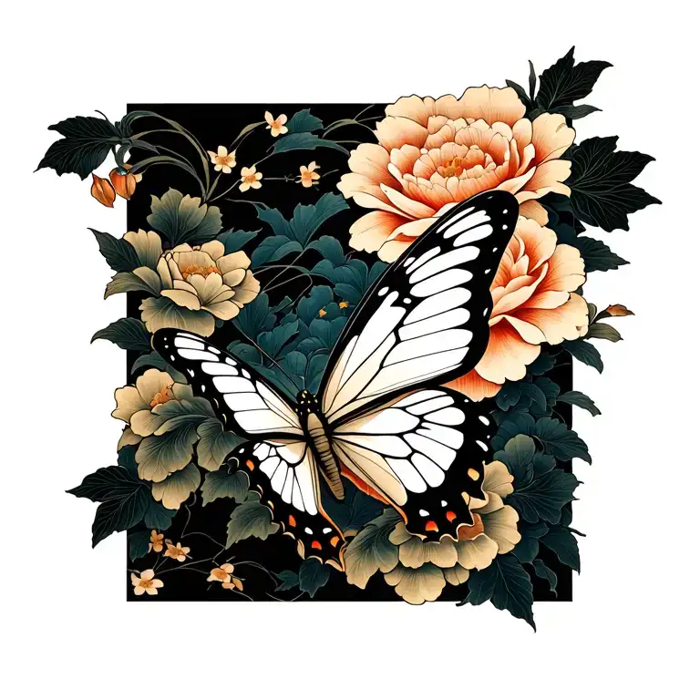 White Butterfly Flying