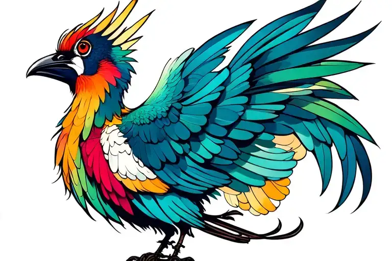 Cyberpunk Quetzel Bird