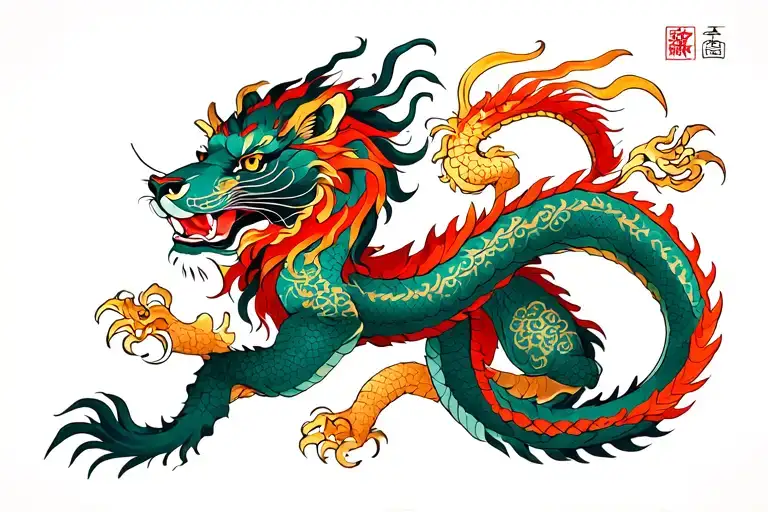 Lion And Dragon Wrapped