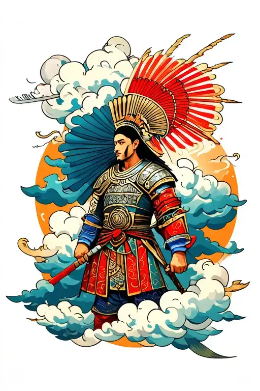 Clouds With A Roman Warrior