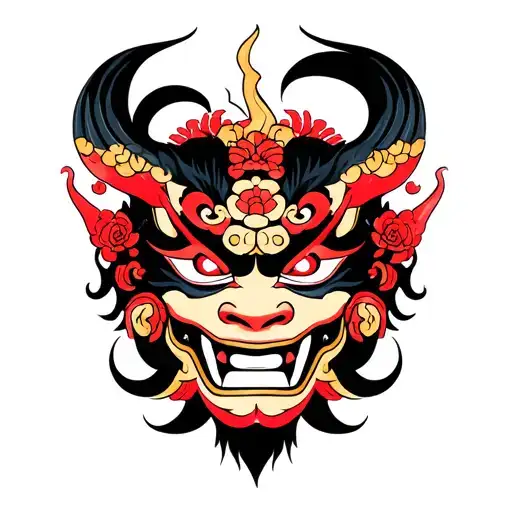 Oni Mask Surrounded