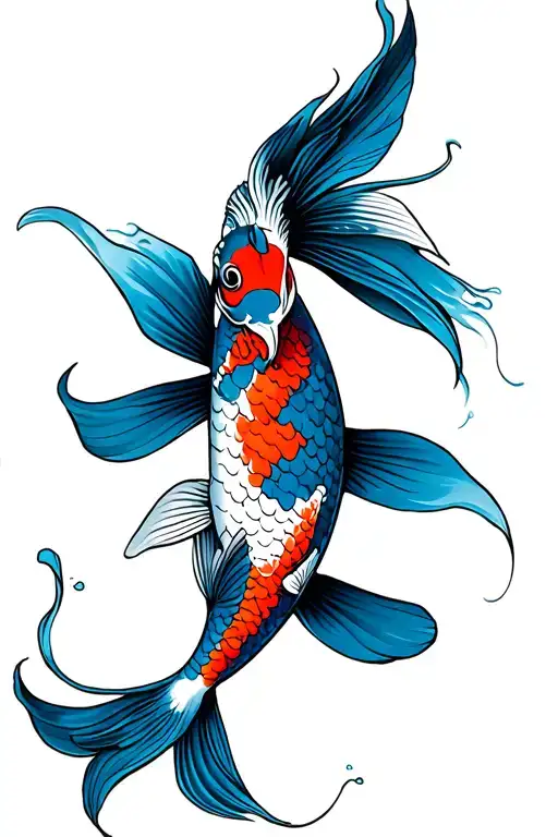 Carpe Koi Fish Transforming