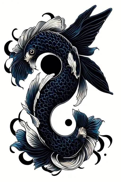 Ying Yang Koi Fish