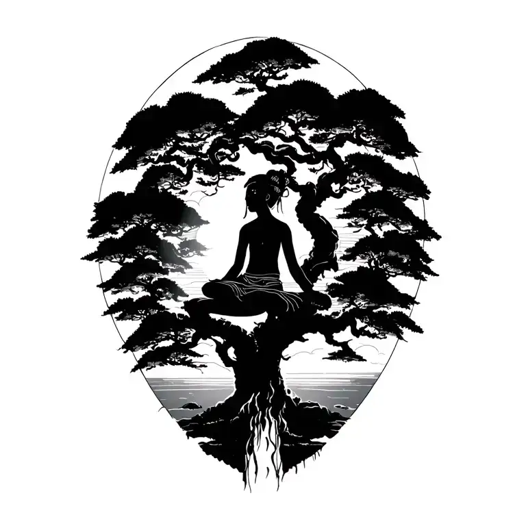 A Child Sitting On A Kalpataru Tree Illuminated By The Sun