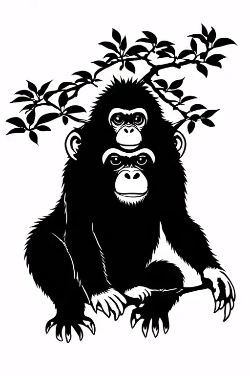 Rowan Tree And Monkey