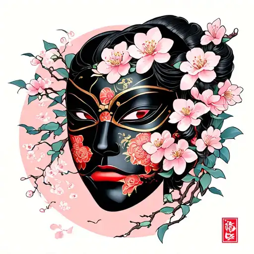 Japanese Legend Cherry Blossom They Mask