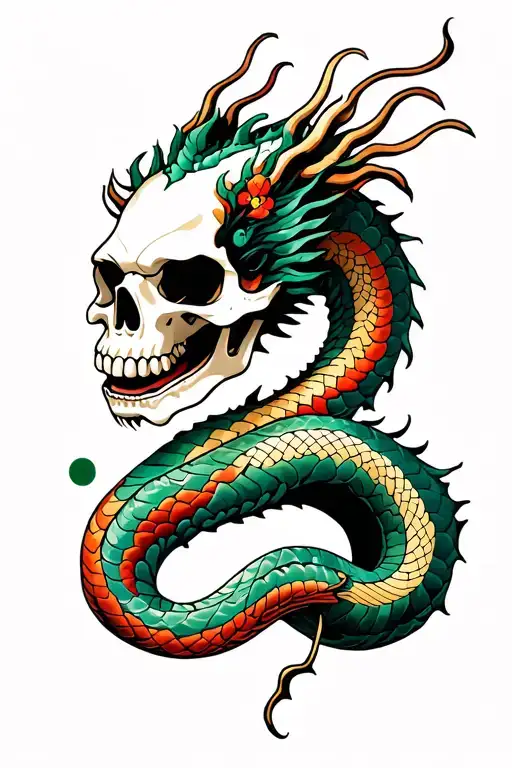 Skull Dragon Snake