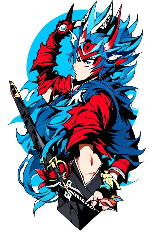 Gurren Laggan Stars And Kamina Tattoo Featuring