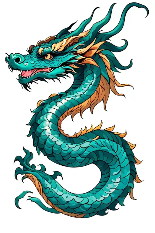 Sea Serpent Dragon Wrapped