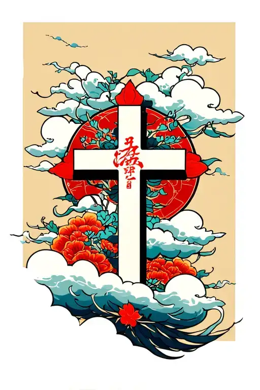 Cross With Clouds Forming