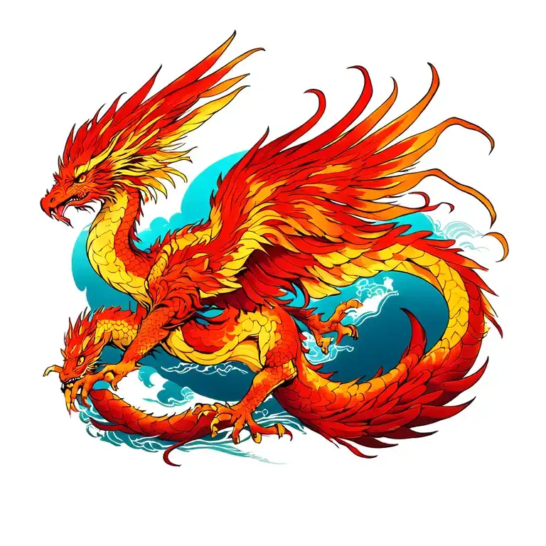 Phoenix And Dragon