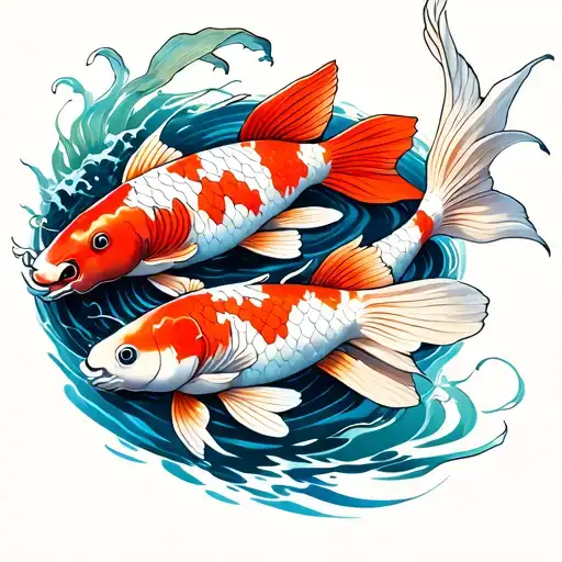 Family Of Koi Fish