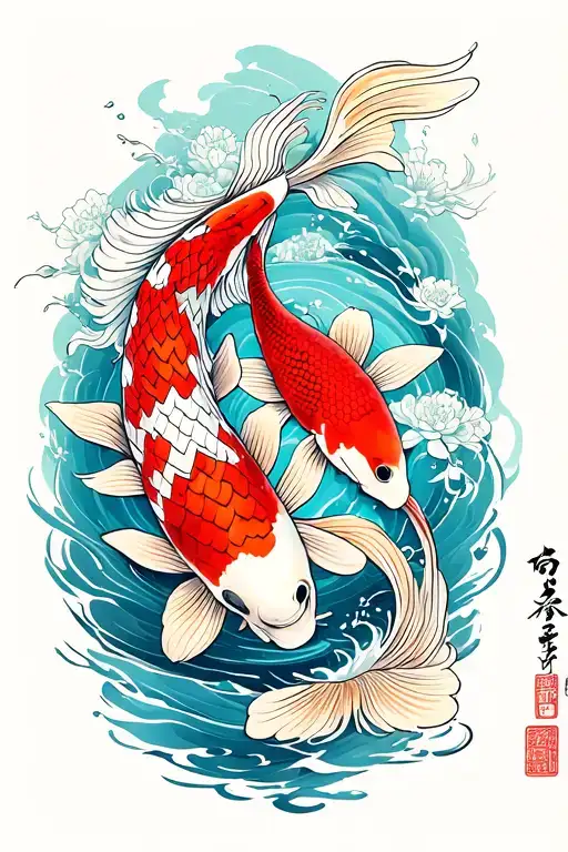 Koi Fish Surrounded