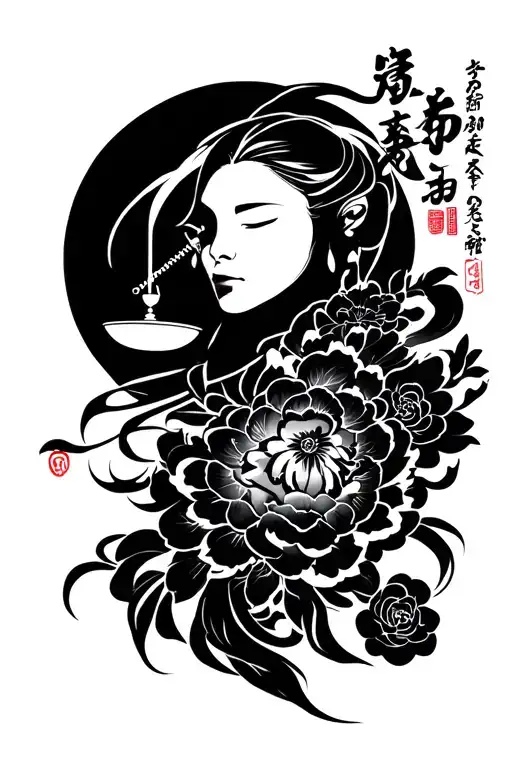 Tattoo Symbolising Justice Pain Love And Power And Overcome In The Darkness