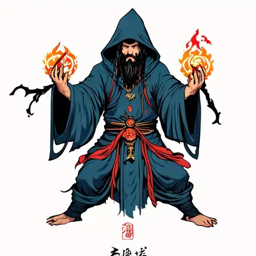 Hooded Sorcerer Casting Curse