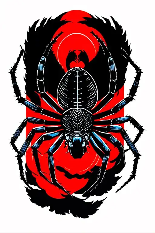 Black Widow Spider Hanging