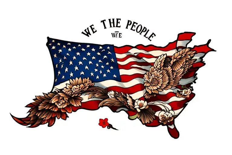 American Flag Incorporated With We The People