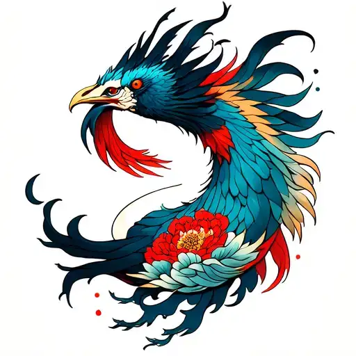 A Tatoo That Represent Pain And New Beginning Like Phenix