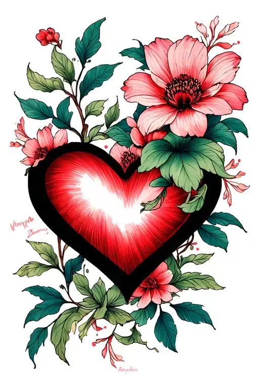 Infinity Heart With November Birth Flower