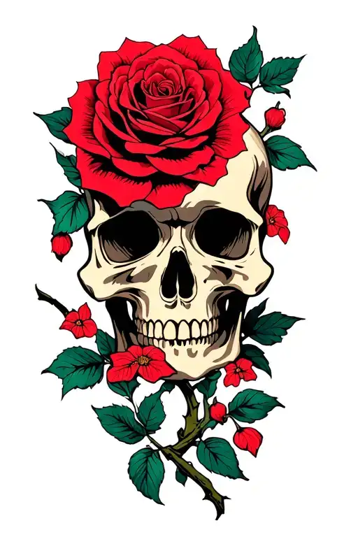 Skull Rose Vine