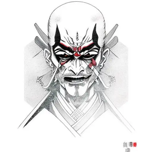 Samurai Handling Joker Face