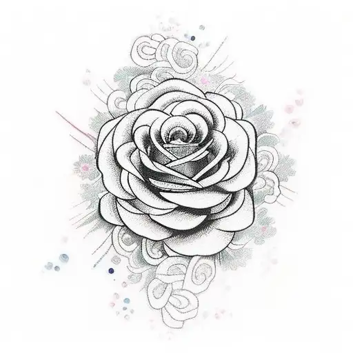 A Vibrant Bouquet Of Roses Intertwined With The Word 'Love'