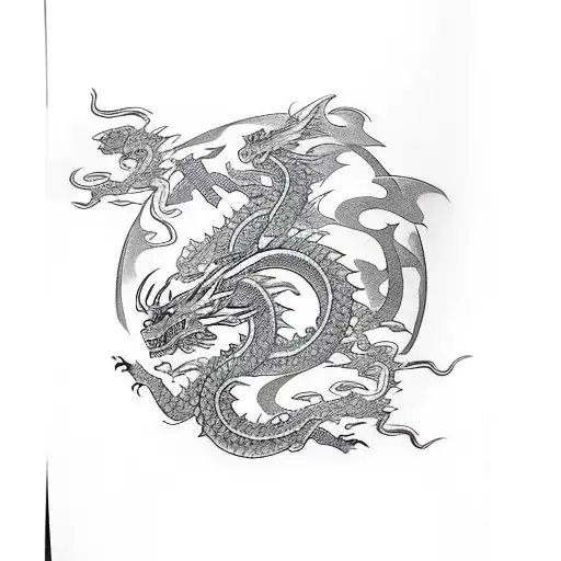 Katana With Dragon Around