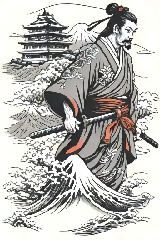 Samurai Cuts Mt Fuji