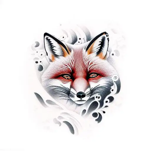 Red Fox Tattoo Japanese Style