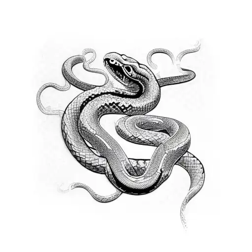 Snake Wrapped Intricately Within The Word Slime