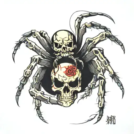 Spider With A Skull Instead Of A Belly
