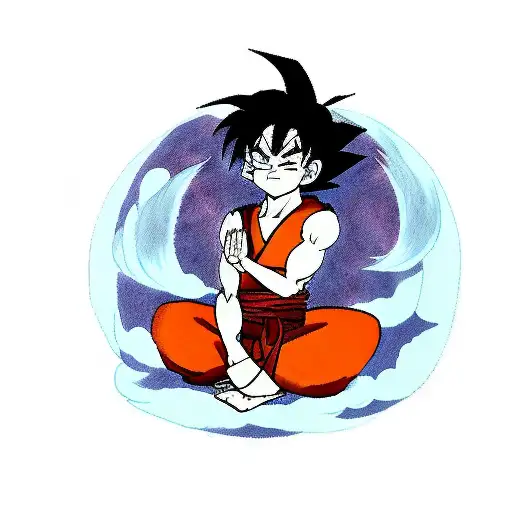 Son Goku Meditating