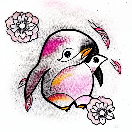 Pink Baby Penguin