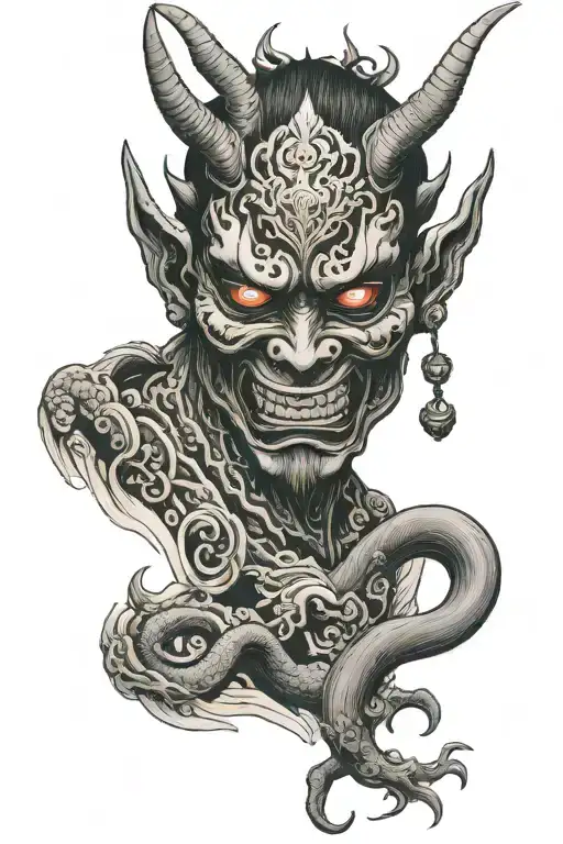 Full Back Demon Mask