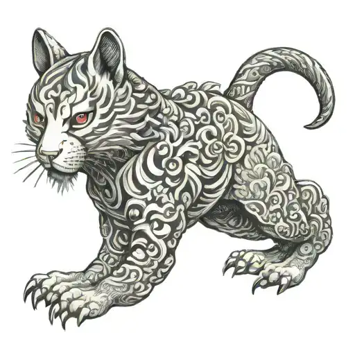 An Old Mythological Design Which Involves Love For Animals