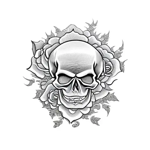 Skull And Roses