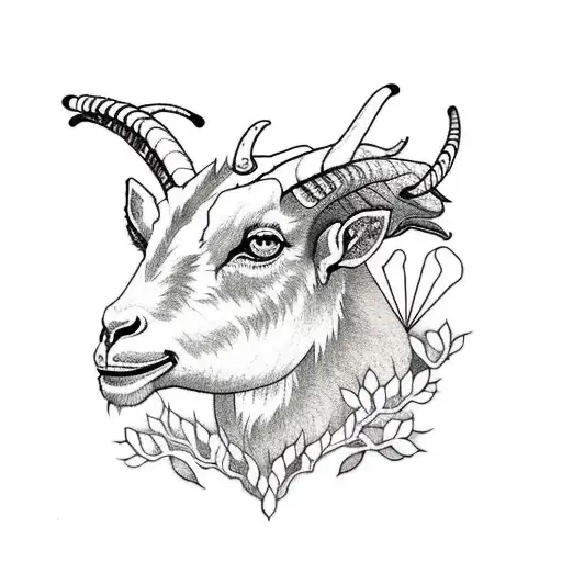 Toggenburg Goat With Feijoa Tree