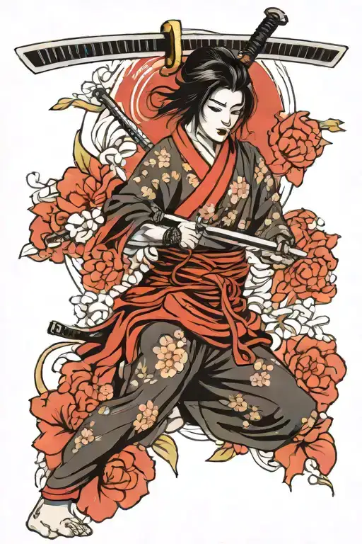 Katana And Sakura
