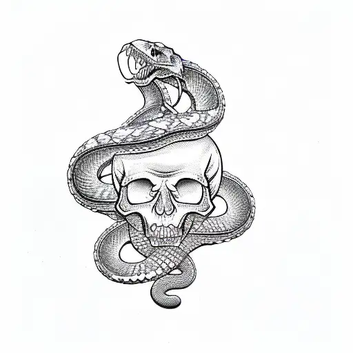 A Snake And A Skull